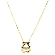 Collier    aus 417/-10 Karat Gelbgold mit 1 Diamant 0