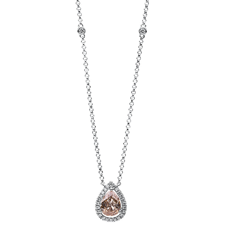 Collier    aus 750/-18 Karat Weißgold mit 29 Diamanten 0