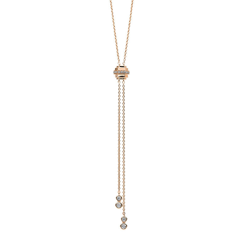 Collier    aus 585/-14 Karat Rotgold mit 22 Diamanten 0