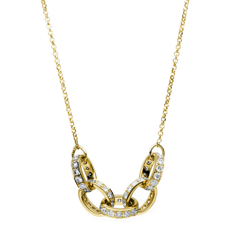 Collier    aus 750/-18 Karat Gelbgold mit 69 Diamanten 0