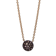 Collier - Pavé aus Gold mit Diamanten, Fassung schwarz rhodiniert - 4C541
