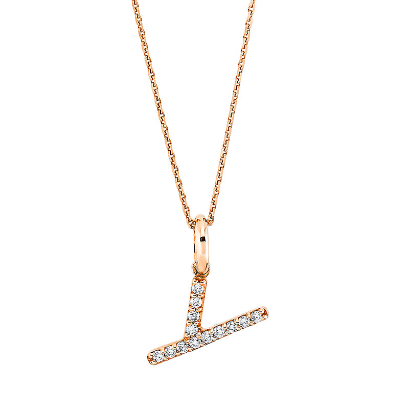 Collier    aus 750/-18 Karat Rotgold mit 13 Diamanten 0