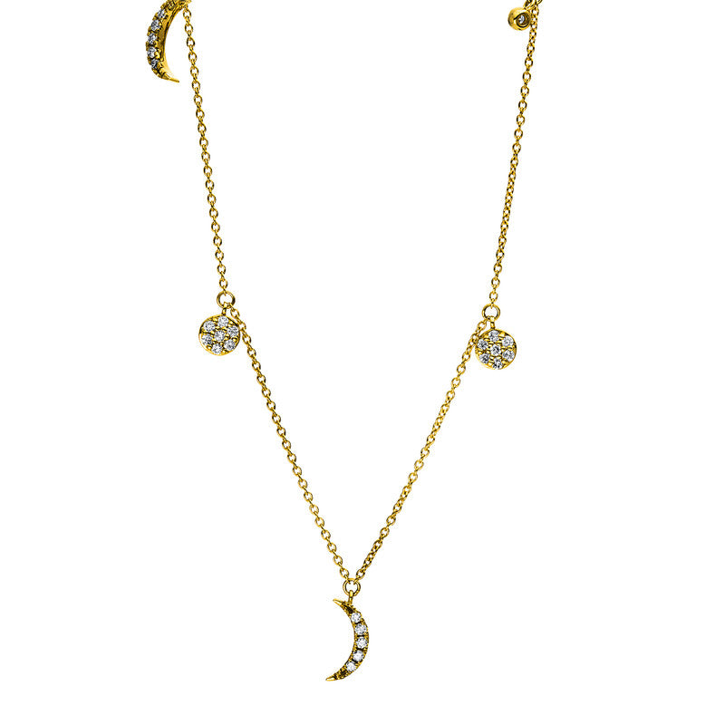 Collier    aus 750/-18 Karat Gelbgold mit 33 Diamanten 0