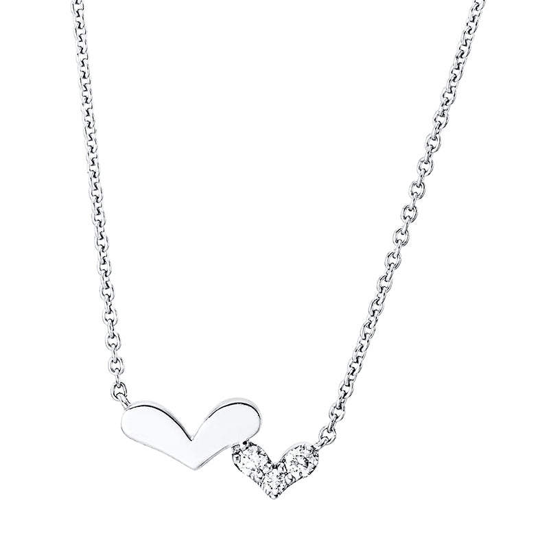 Collier    aus 750/-18 Karat Weißgold mit 3 Diamanten 0