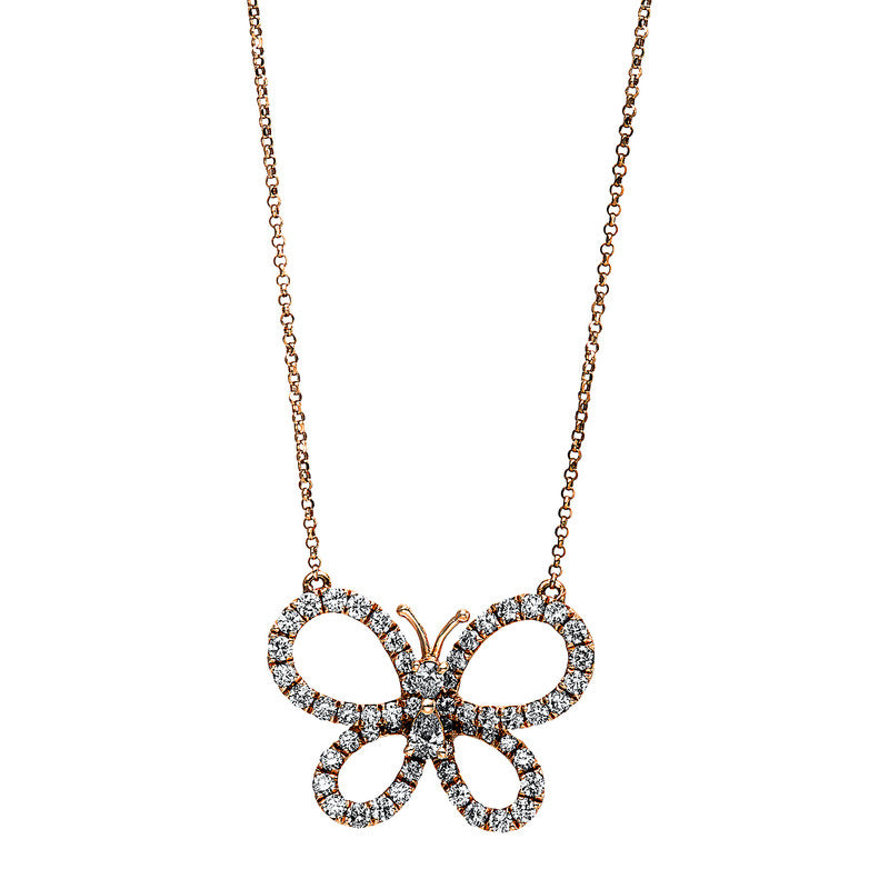 Collier    aus 750/-18 Karat Rotgold mit 58 Diamanten 1