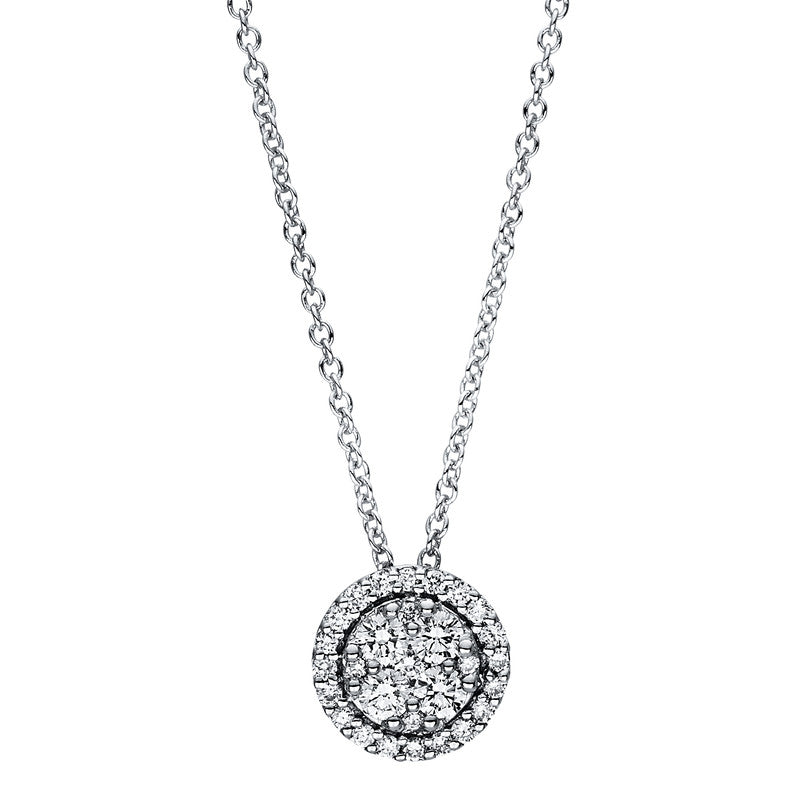 Collier    aus 750/-18 Karat Weißgold mit 29 Diamanten 0