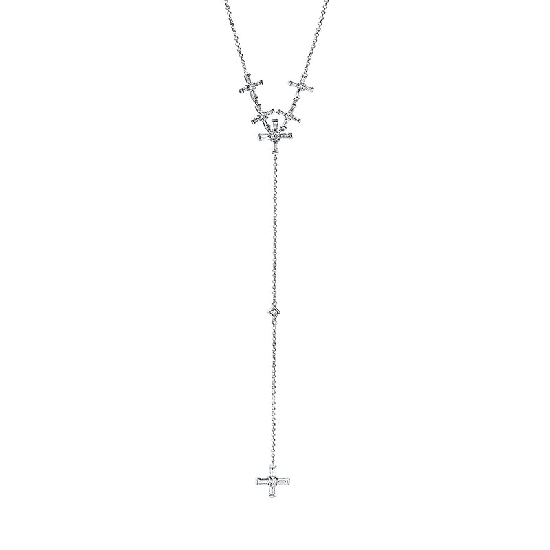 Collier    aus 750/-18 Karat Weißgold mit 33 Diamanten 0