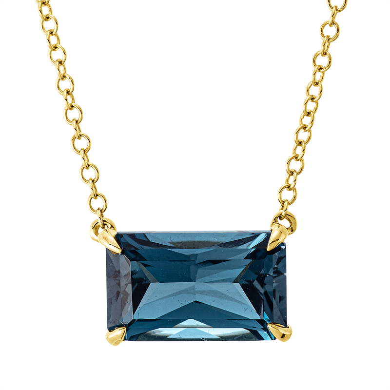 Collier mit Topas  aus 750/-18 Karat Gelbgold  