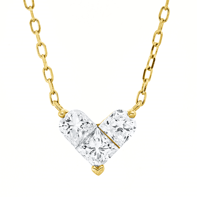 Collier    aus 750/-18 Karat Gelbgold mit 3 Diamanten 0