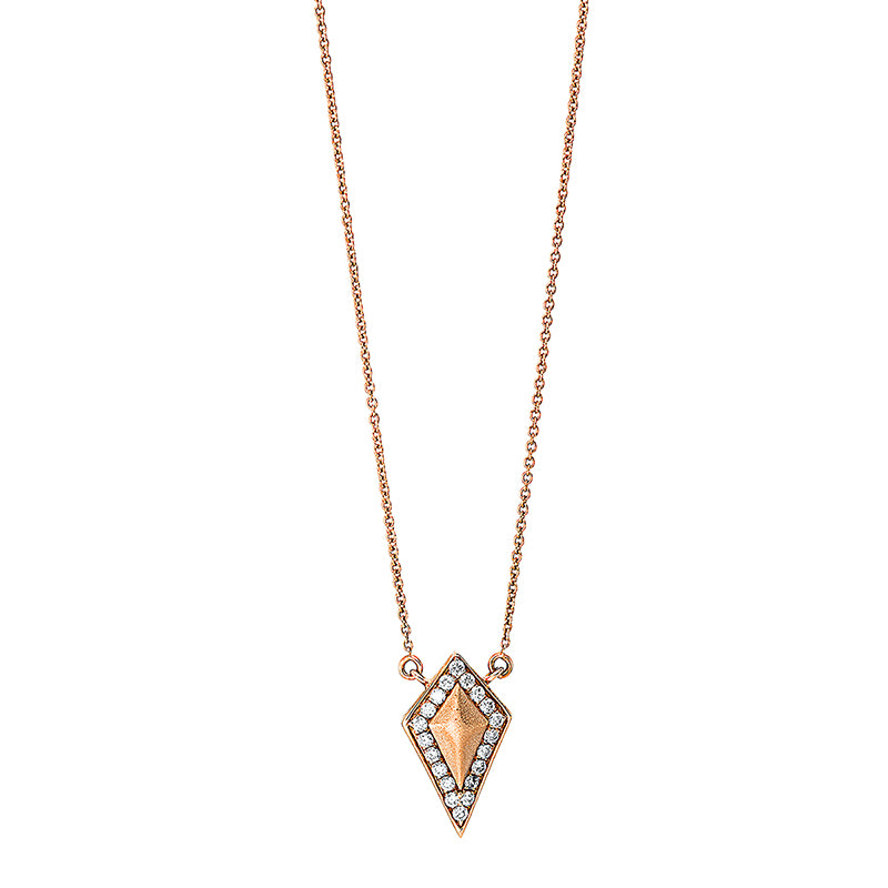 Collier    aus 750/-18 Karat Rotgold mit 20 Diamanten 0