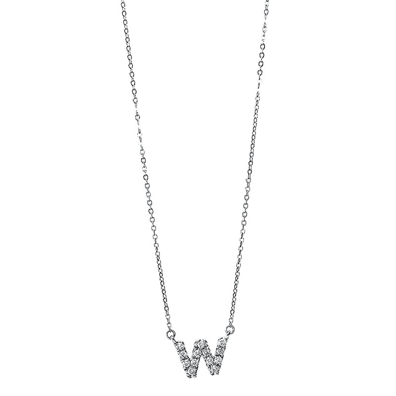 Collier    aus 750/-18 Karat Weißgold mit 13 Diamanten 0