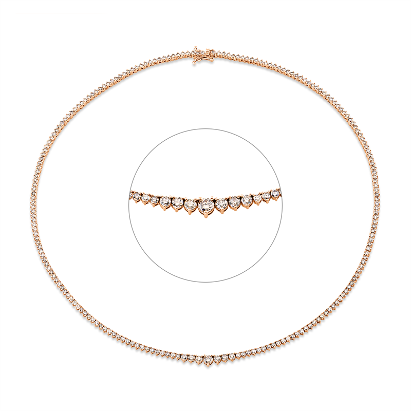 Collier    aus 750/-18 Karat Rotgold mit 204 Diamanten 5