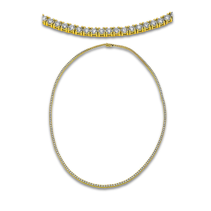 Collier    aus 750/-18 Karat Gelbgold mit 211 Diamanten 9