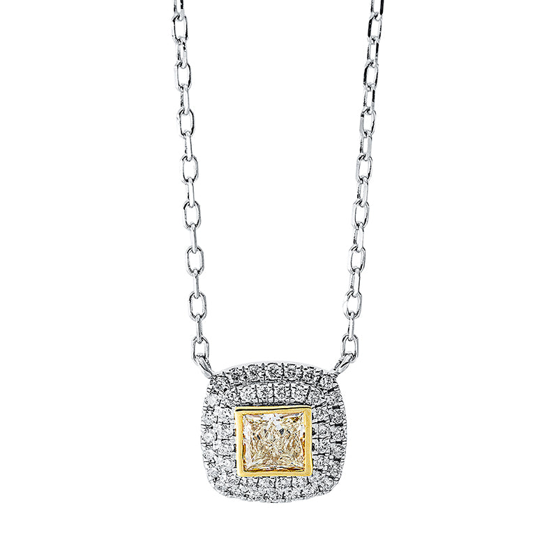 Collier    aus 750/-18 Karat Gelbgold / Weißgold mit 45 Diamanten 0