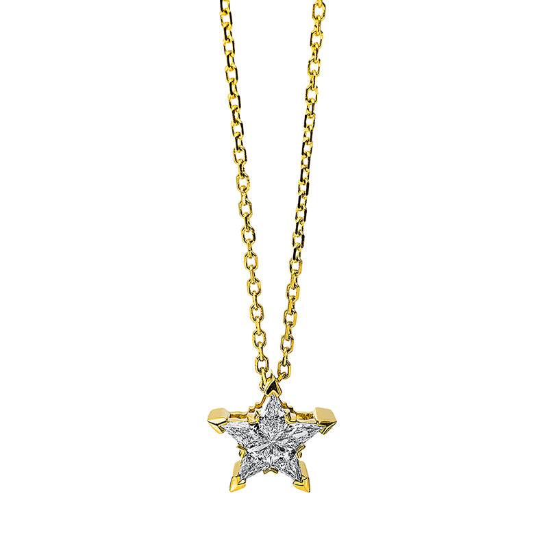 Collier    aus 750/-18 Karat Gelbgold mit 5 Diamanten 0
