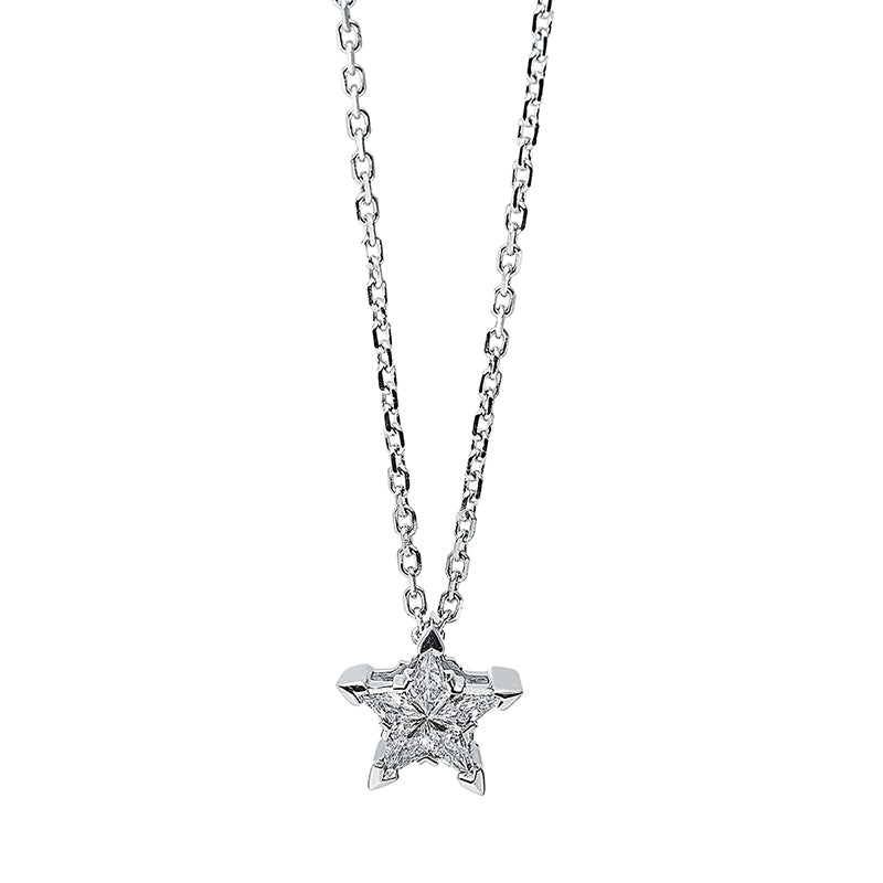 Collier    aus 750/-18 Karat Weißgold mit 5 Diamanten 0