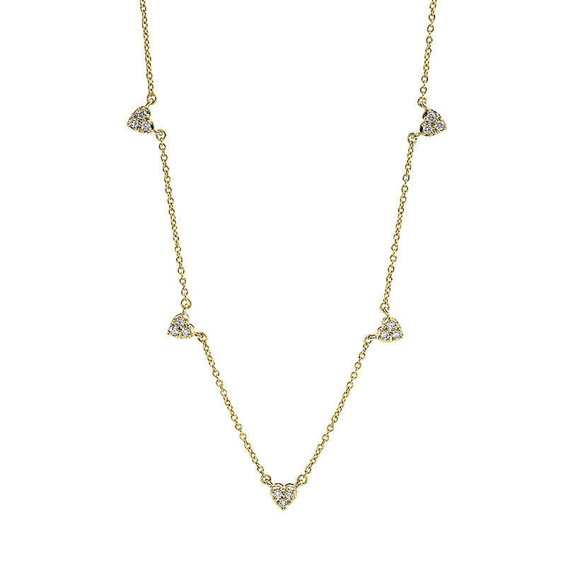 Collier    aus 750/-18 Karat Gelbgold mit 15 Diamanten 0