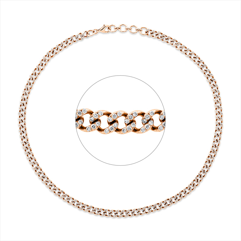 Collier    aus 750/-18 Karat Rotgold mit 582 Diamanten 4