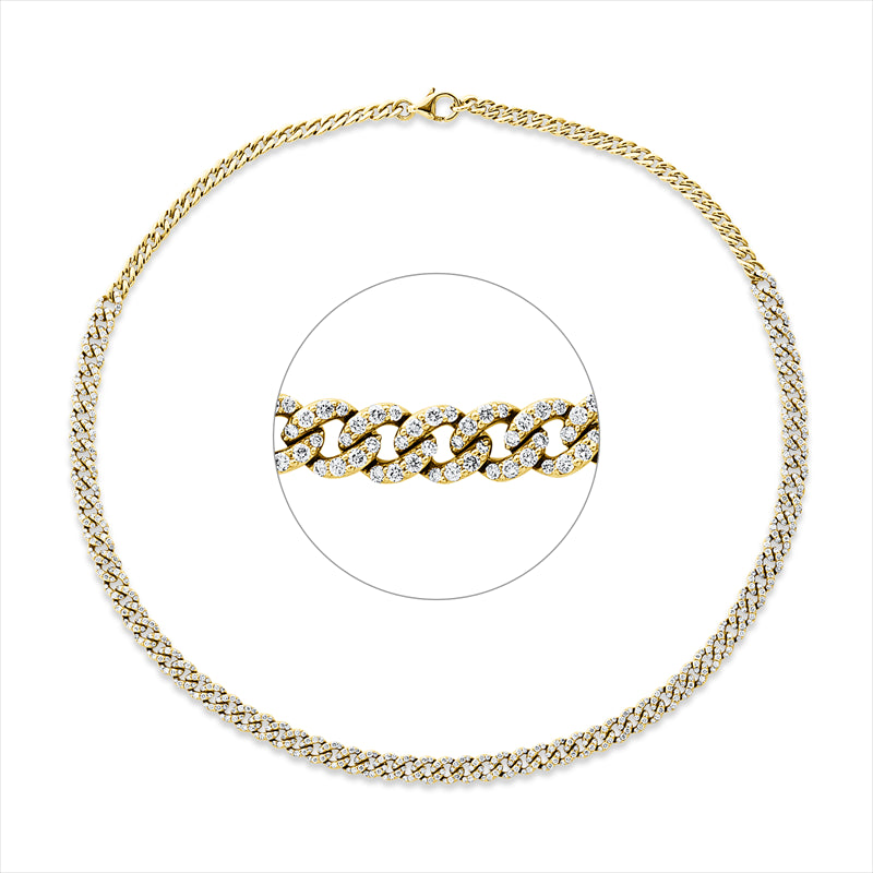 Collier    aus 750/-18 Karat Gelbgold mit 584 Diamanten 3