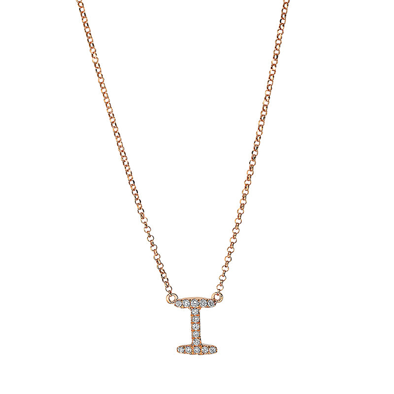 Collier    aus 750/-18 Karat Rotgold mit 15 Diamanten 0