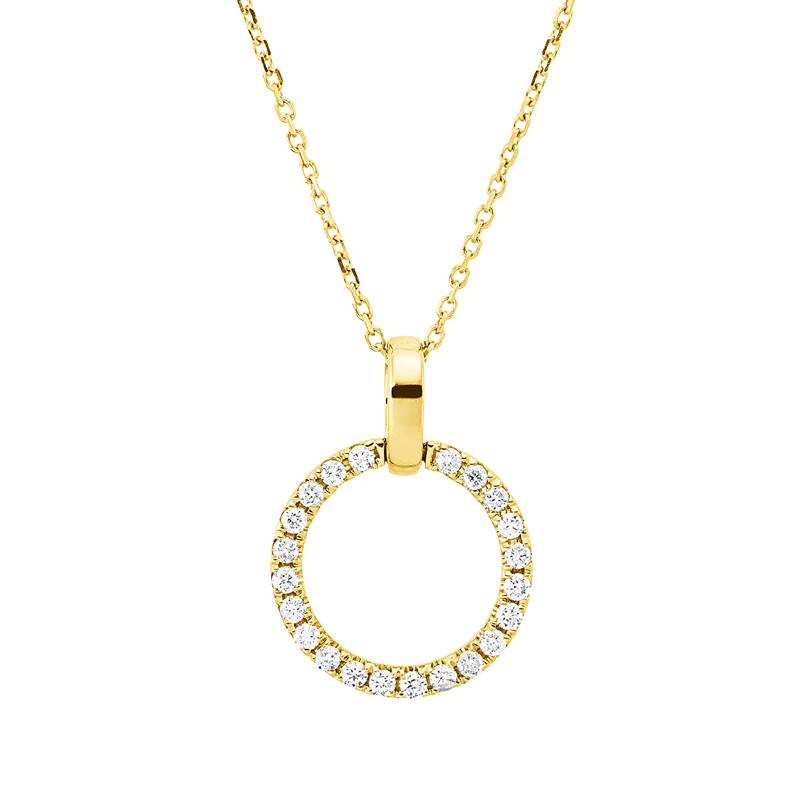 Collier    aus 750/-18 Karat Gelbgold mit 22 Diamanten 0