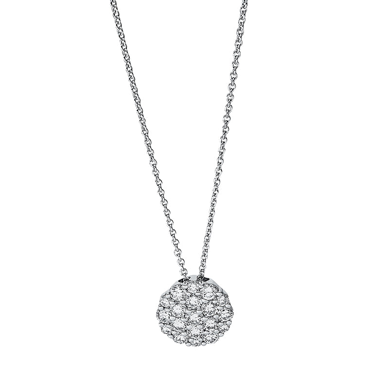 Collier    aus 750/-18 Karat Weißgold mit 19 Diamanten 1