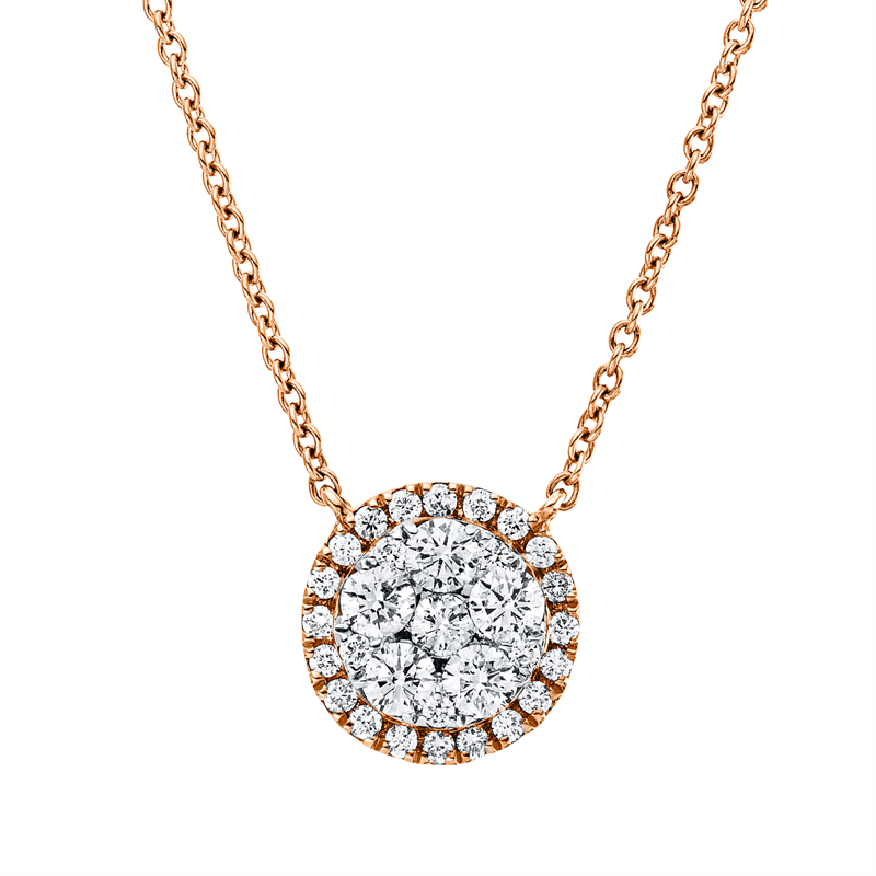 Collier    aus 750/-18 Karat Rotgold mit 31 Diamanten 0