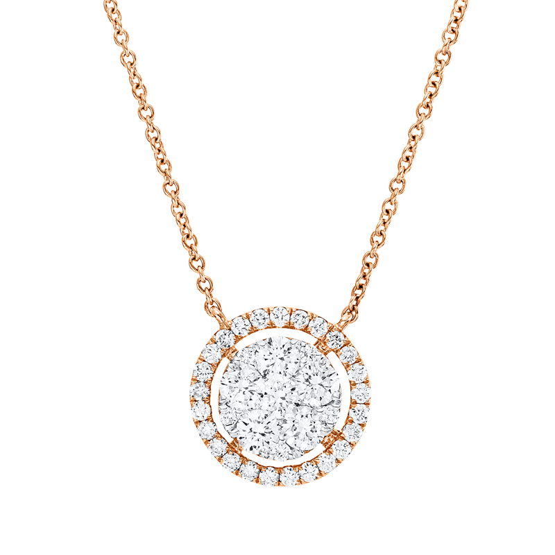 Collier    aus 750/-18 Karat Rotgold mit 36 Diamanten 1