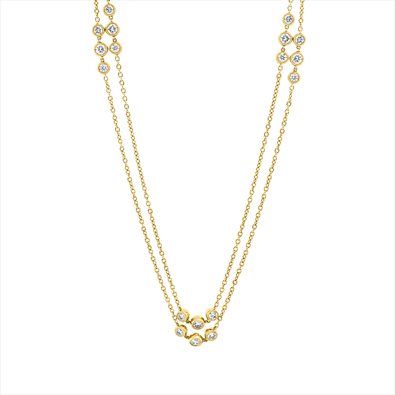 Collier    aus 750/-18 Karat Gelbgold mit 36 Diamanten 1