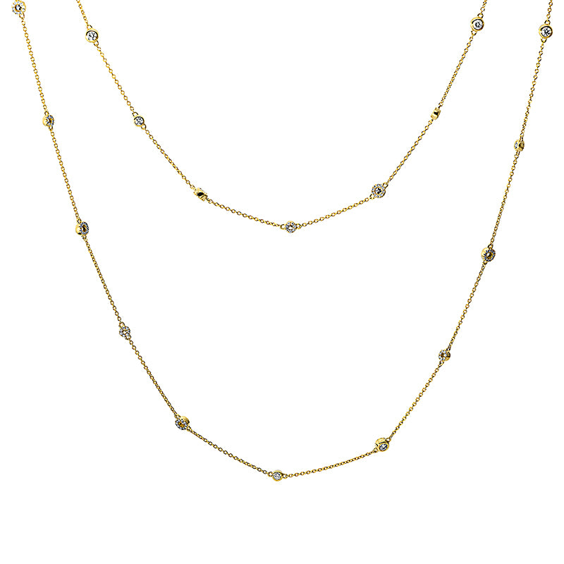 Collier - Moderner Schmuck aus Gold mit Diamanten - 4J495