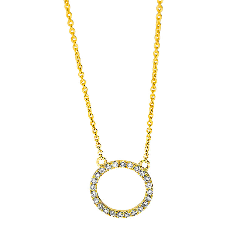 Collier    aus 750/-18 Karat Gelbgold mit 24 Diamanten 0