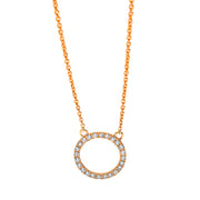 Collier    aus 750/-18 Karat Rotgold mit 24 Diamanten 0