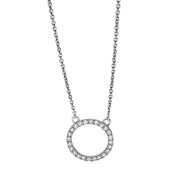 Collier    aus 750/-18 Karat Weißgold mit 24 Diamanten 0