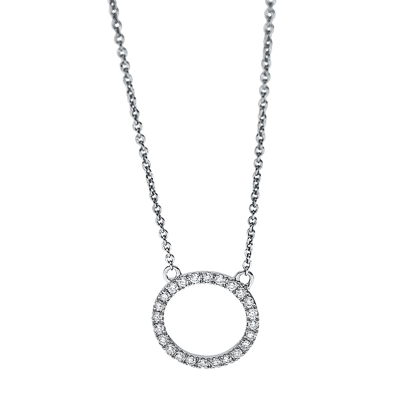 Collier    aus 750/-18 Karat Weißgold mit 24 Diamanten 0