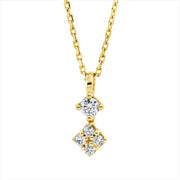 Collier    aus 750/-18 Karat Gelbgold mit 5 Diamanten 0