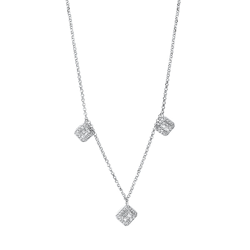 Collier    aus 750/-18 Karat Weißgold mit 82 Diamanten 0
