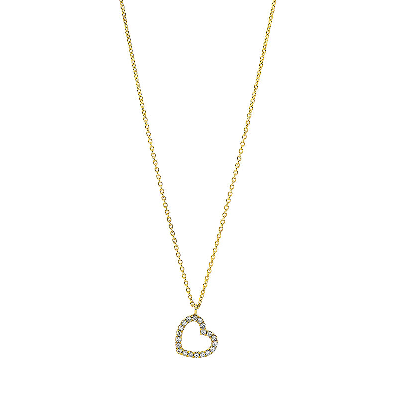 Collier    aus 750/-18 Karat Gelbgold mit 20 Diamanten 0