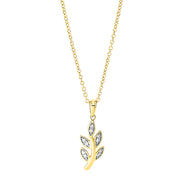 Collier    aus 750/-18 Karat Gelbgold mit 10 Diamanten 0