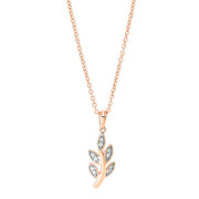 Collier    aus 750/-18 Karat Rotgold mit 10 Diamanten 0