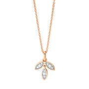 Collier    aus 750/-18 Karat Rotgold mit 9 Diamanten 0