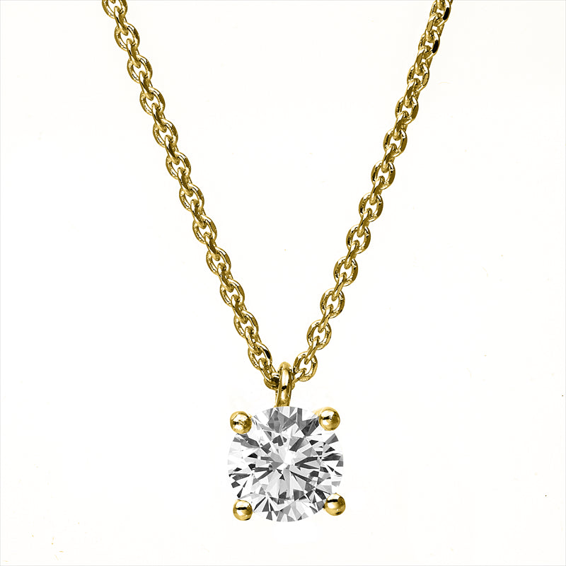 Collier    aus 750/-18 Karat Gelbgold mit 1 Diamant 0