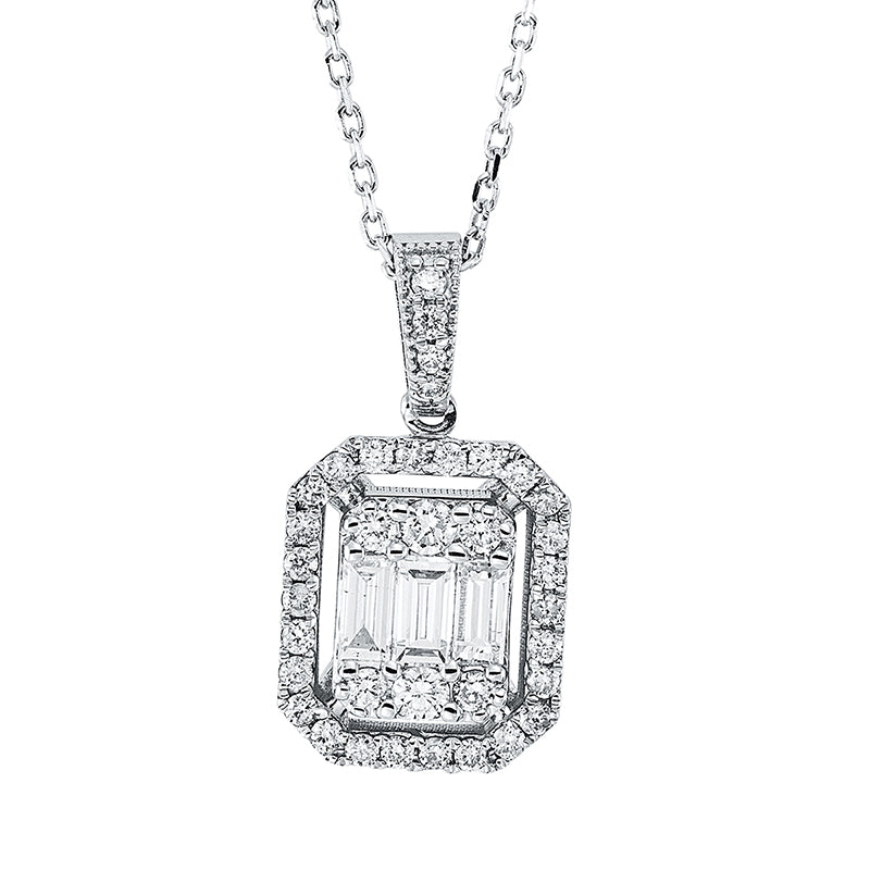 Collier    aus 750/-18 Karat Weißgold mit 39 Diamanten 0