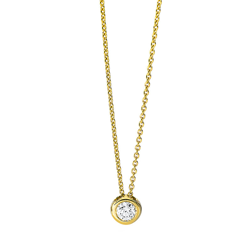 Collier    aus 750/-18 Karat Gelbgold mit 1 Diamant 0