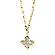 Collier    aus 750/-18 Karat Gelbgold mit 5 Diamanten 0