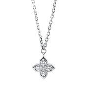 Collier    aus 750/-18 Karat Weißgold mit 5 Diamanten 0