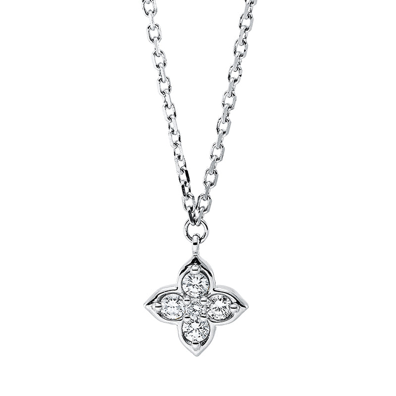 Collier    aus 750/-18 Karat Weißgold mit 5 Diamanten 0