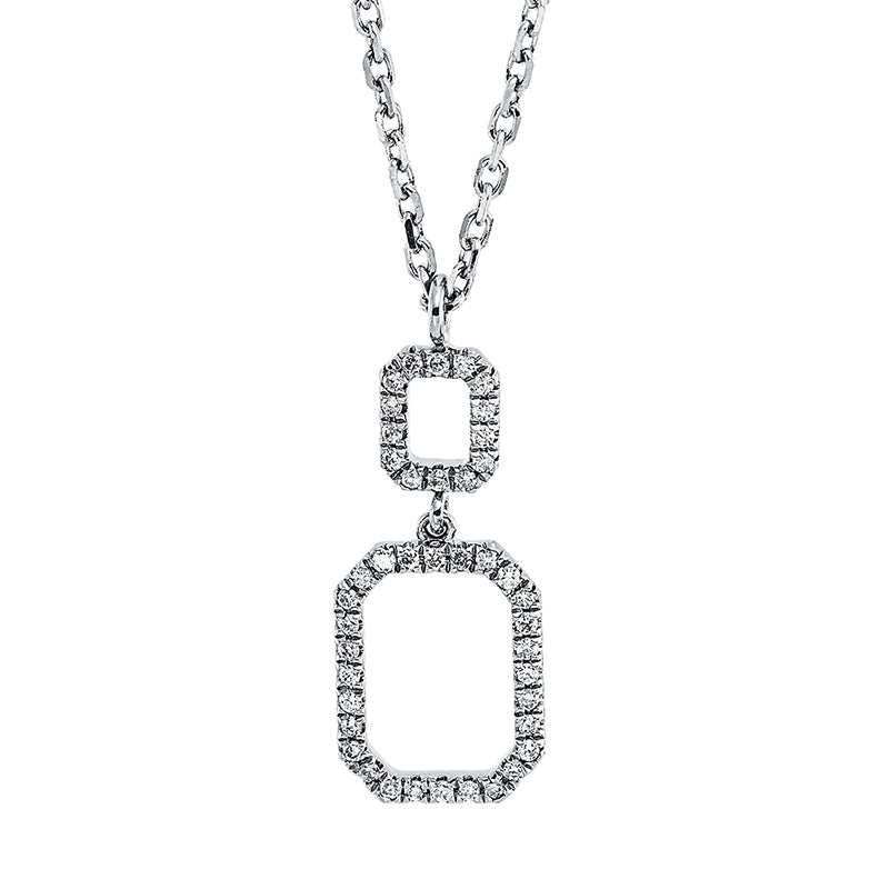 Collier    aus 750/-18 Karat Weißgold mit 42 Diamanten 0