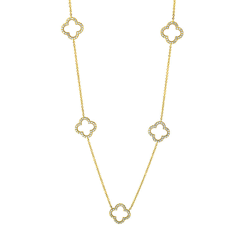Collier    aus 750/-18 Karat Gelbgold mit 140 Diamanten 0