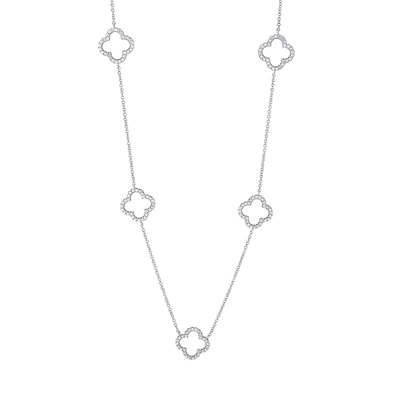 Collier    aus 750/-18 Karat Weißgold mit 140 Diamanten 0