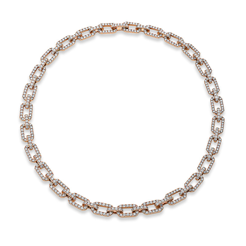 Collier    aus 750/-18 Karat Rotgold mit 559 Diamanten 12